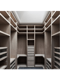 П-образная гардеробная комната в классическом стиле Череповец