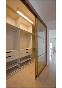 Линейная гардеробная комната с дверями купе Череповец